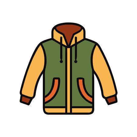 Camping jacket outdoor adventure gearのイラスト素材