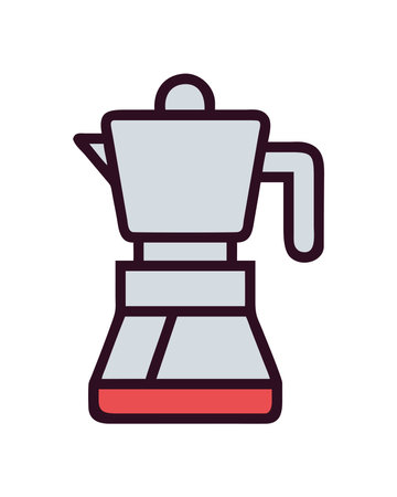 Italian moka pot with traditional designのイラスト素材