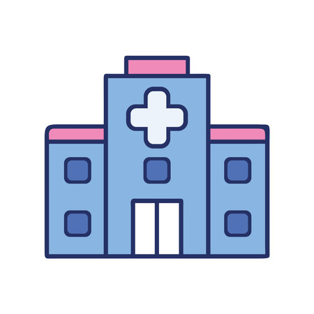 Psychiatry mental health hospital buildingのイラスト素材