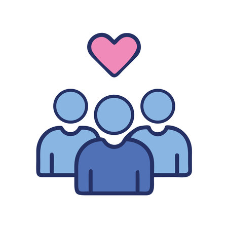 Psychiatry group of people with heart symbolのイラスト素材
