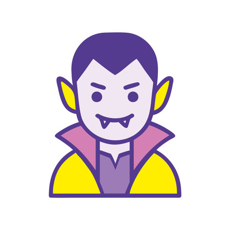 Spooky fantasy vampire with capeのイラスト素材
