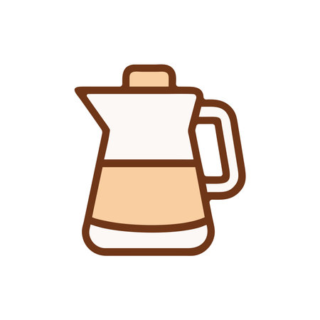 Elegant coffee kettle with brown detailsのイラスト素材