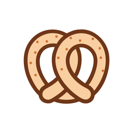 Tasty coffee pretzelのイラスト素材
