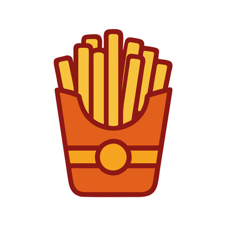 Crispy fast food french friesのイラスト素材