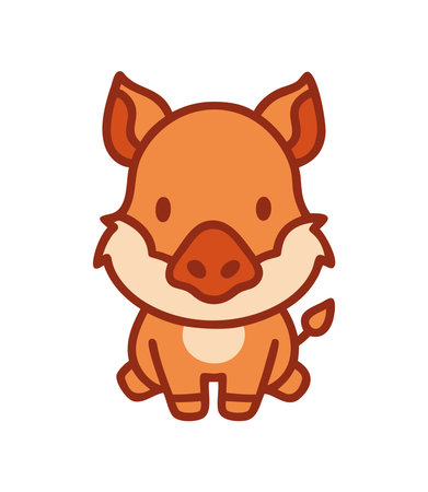 Forest animal boar iconのイラスト素材