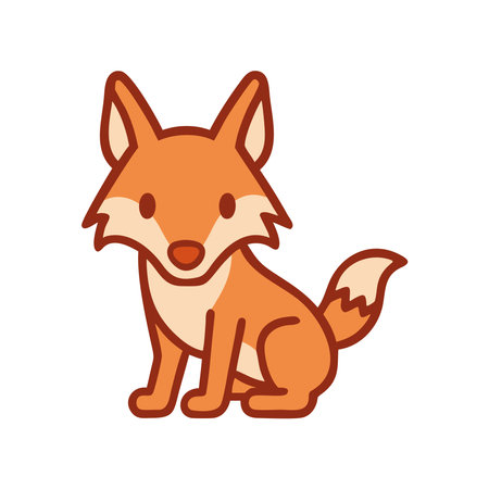 Forest animal fox iconのイラスト素材