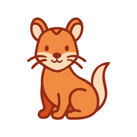 Forest animal ferret iconのイラスト素材