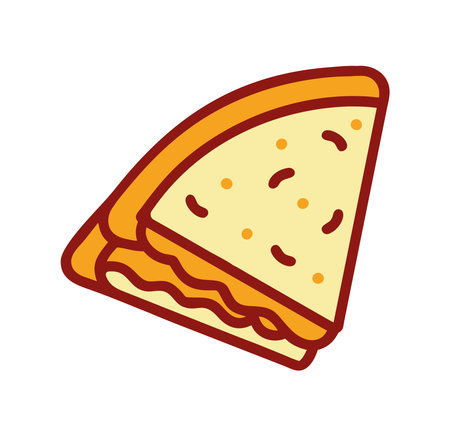 Cheesy fast food quesadilla sliceのイラスト素材