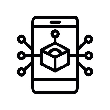 AI holographic interface iconのイラスト素材