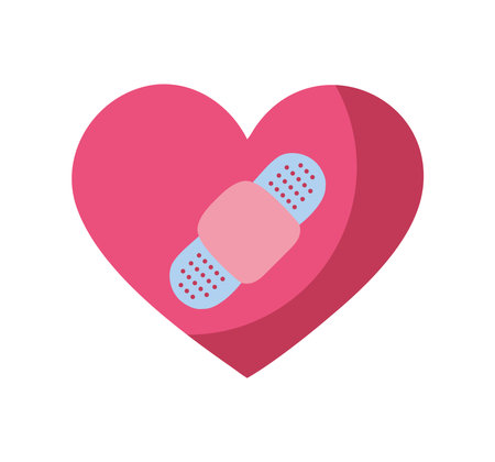 Heart with bandages iconのイラスト素材