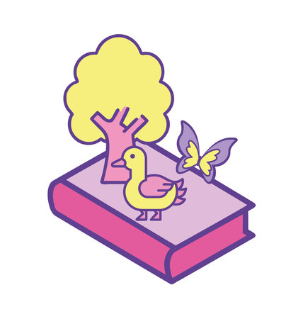 Fairy and fairy tale book iconのイラスト素材