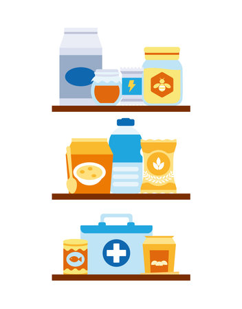 Emergency Food Shelfのイラスト素材