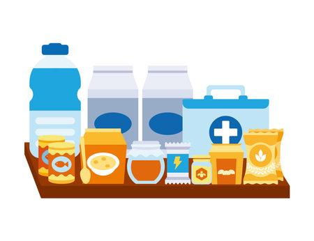 Emergency Food Bottlesのイラスト素材