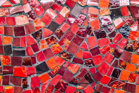 The Colorful vintage ceramic tiles wall decoration.の写真素材