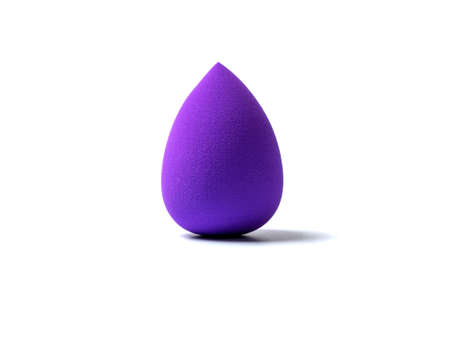 The makeup sponge allows you to evenly apply and blend cosmetics for a flawless finish. isolated on white background.の写真素材