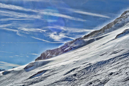 Beautiful winter mountains. European Alpsの写真素材