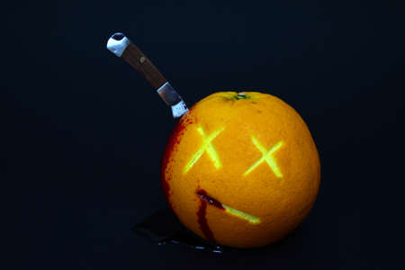 Crime - assassination by a knifeの写真素材