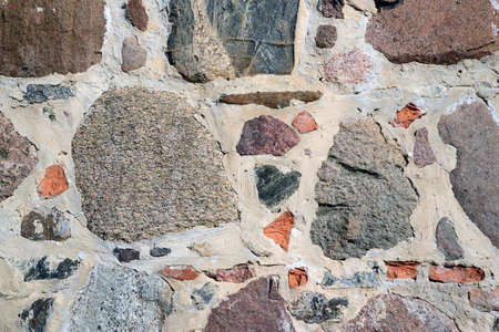 colourful stone wall textureの写真素材
