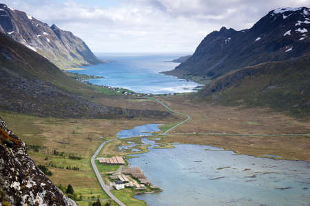mountain view - Lofoten Islands, Norwayの写真素材
