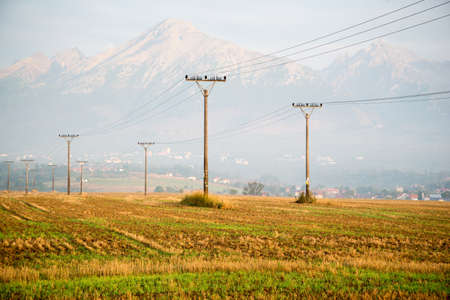 sunrise over mountain peaksの写真素材