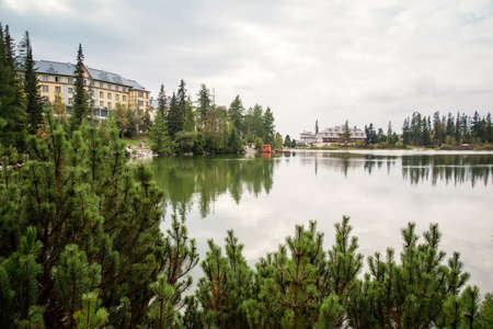 Lake at Strbske Plesoの写真素材