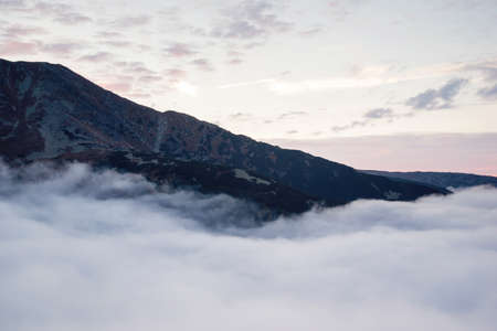sunset at Tatra mountainsの写真素材
