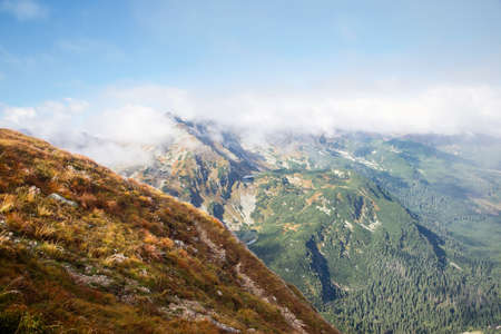 view from Volovec at Tatra mountainsの写真素材