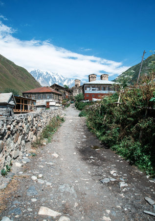 Road to the Ushguli village - Upper Svaneti, Georgia, Europe