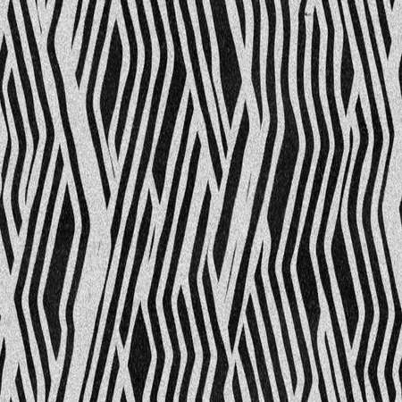A seamless tile - black and white fur pattern - illustration - computer generatedの写真素材