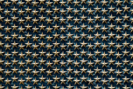 A field of gold stars on the WWII memorial.  Each star represents 100 American deaths.  の写真素材