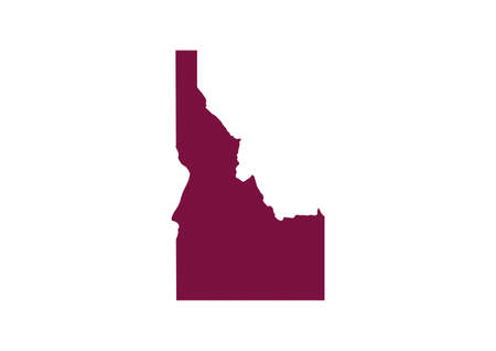 Idaho state map outline and bordersの写真素材