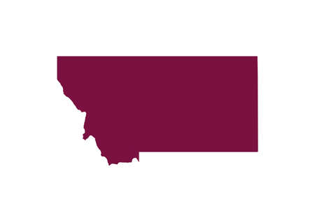 Montana state map outline and bordersの写真素材