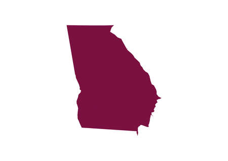 Georgia state map outline and bordersの写真素材