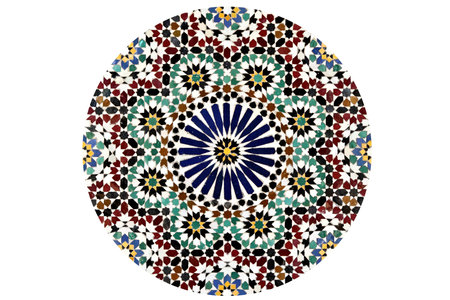 Arabesque Mosaic Circle isolated on white 