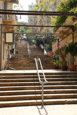 St Nicholas Stairs, Gemmayzeh - Beirutの写真素材