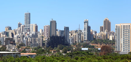 Beirut Skyline, Lebanonの写真素材