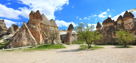 Cappadocia, Turkey- fairly chimneys in Monks Valleyの写真素材