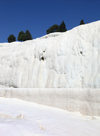 Pamukkale - Calcium deposits from natural thermal springs, Turkeyの写真素材