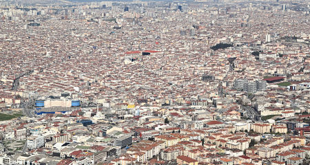 Istanbul from the airの写真素材