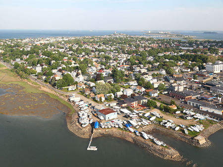 New England Coastline - Aerial Viewの写真素材