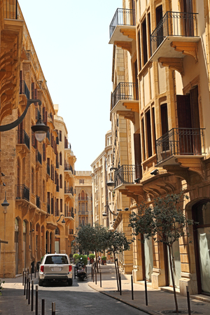 The streets of downtown Beirut , Lebanonの写真素材