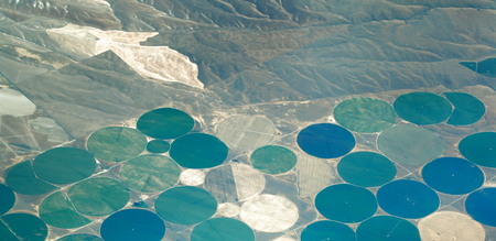 The Earth from above: Center Pivot Irrigation agricultureの写真素材