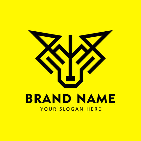 Modern Wolf Head Logo, very suitable for all industriesのイラスト素材