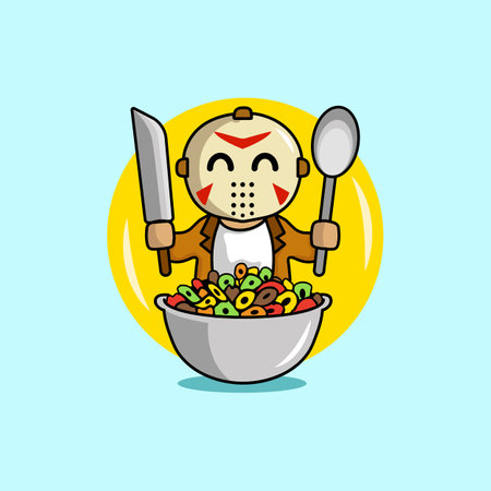 Cereal Killer is a parody of a serial killerのイラスト素材
