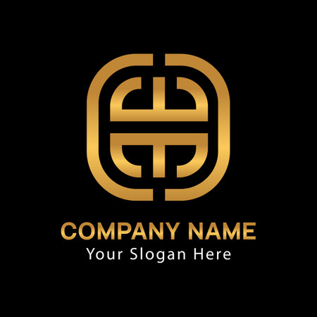 WM Golden logo that looks elegant and luxurioのイラスト素材