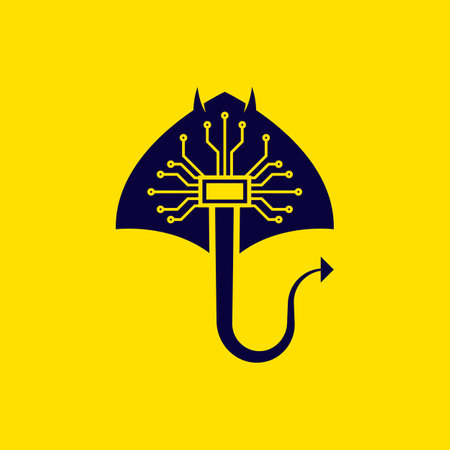 Stingray logo that is made in a modern way and symbolizes future technologyのイラスト素材