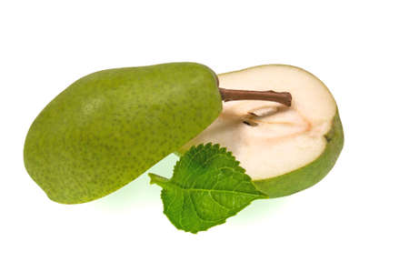 Lovly ripe pear split i two.の写真素材