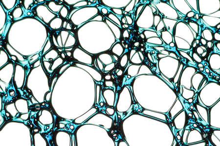 Beautiful blue glass lattice over a white background.の写真素材