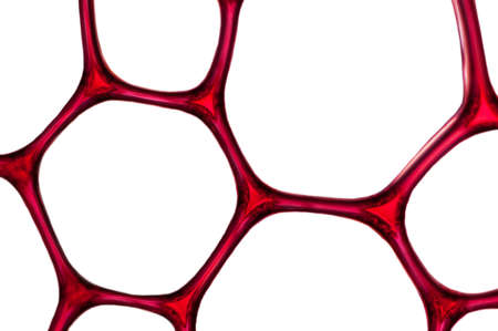 Nice red graphite structure, isolated over a white background.の写真素材