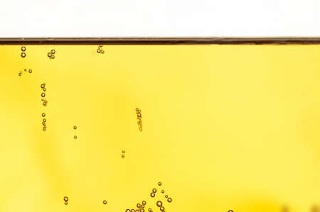 A nice cold beer with many oxygen bubblesの写真素材